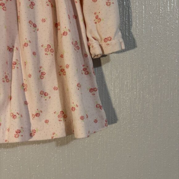Ralph Lauren Baby Girl Set Long Sleeve Dress Bloomers Pink Flowers Collar 9 mo - Picture 9 of 16